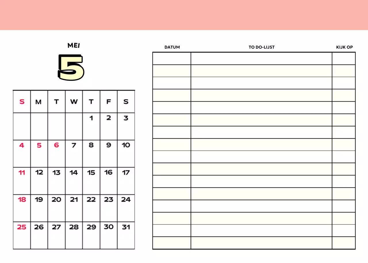 Kleurrijke kalenders met verschillende retro-illustraties