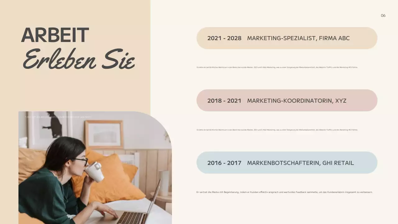 beige abstrakte kreative Mappe