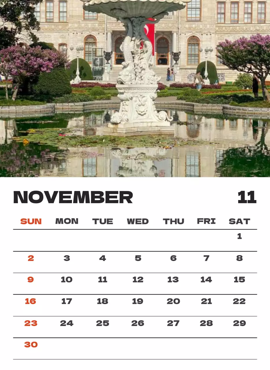 Kalender bersih foto langit