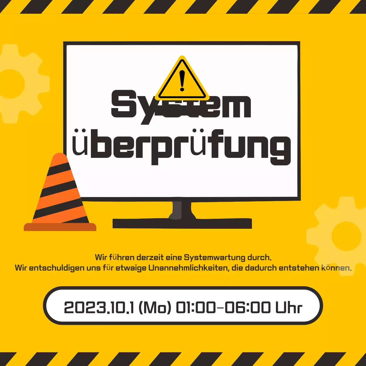 Gelbe Anleitung zur einfachen Systemüberprüfung