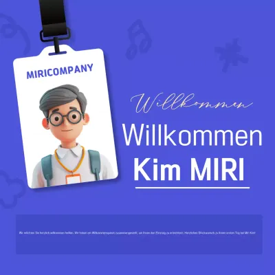 Eine einfache, lila-weiße Stellenanzeige