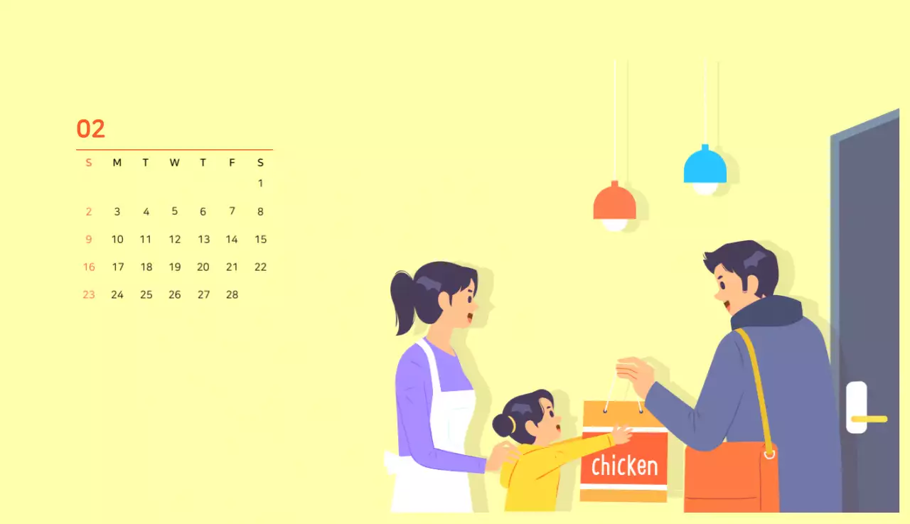 Concepto de ilustración familiar multicolor