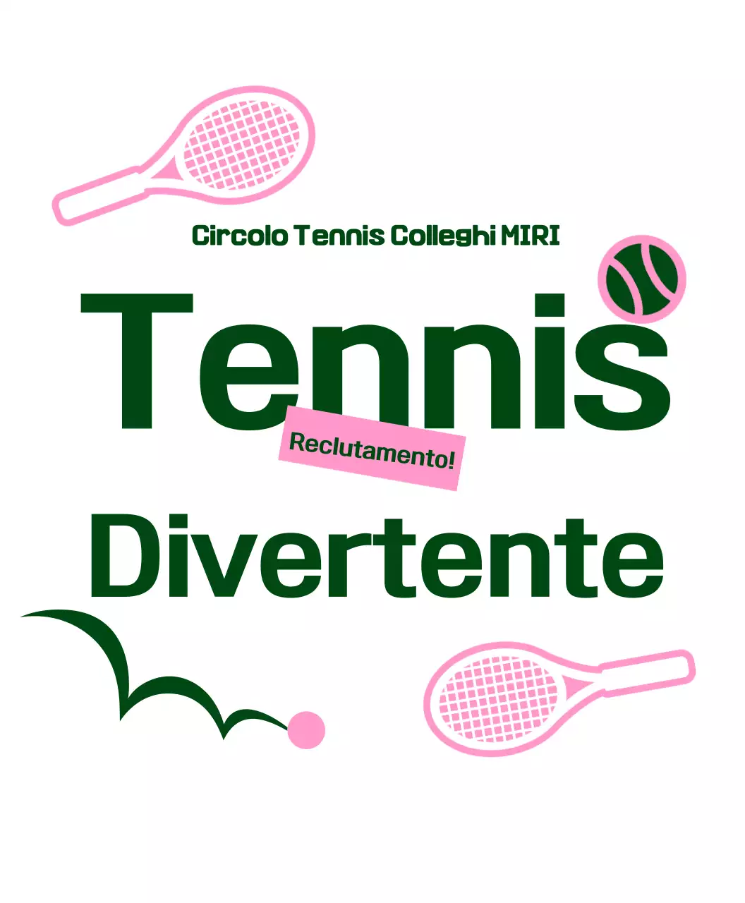Logo tennis semplice rosa