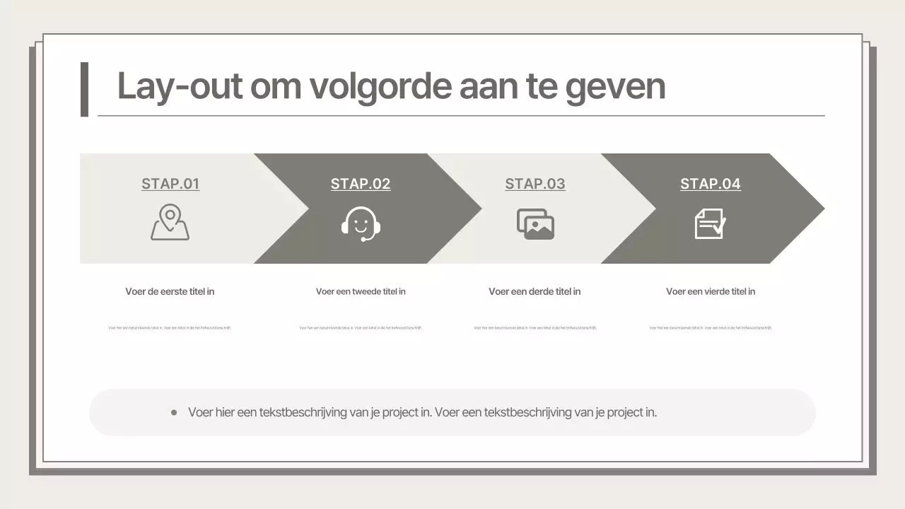 Een strak, beige bedrijfsplan