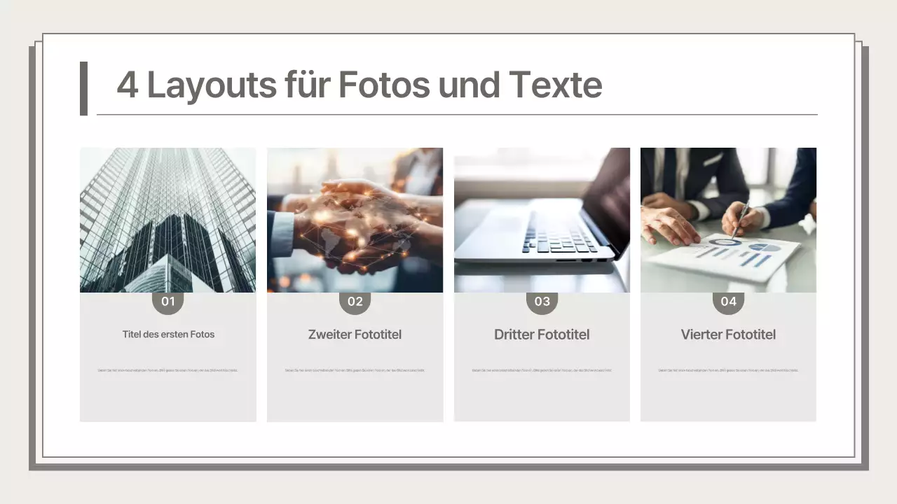 Ein sauberer, beiger Geschäftsplan