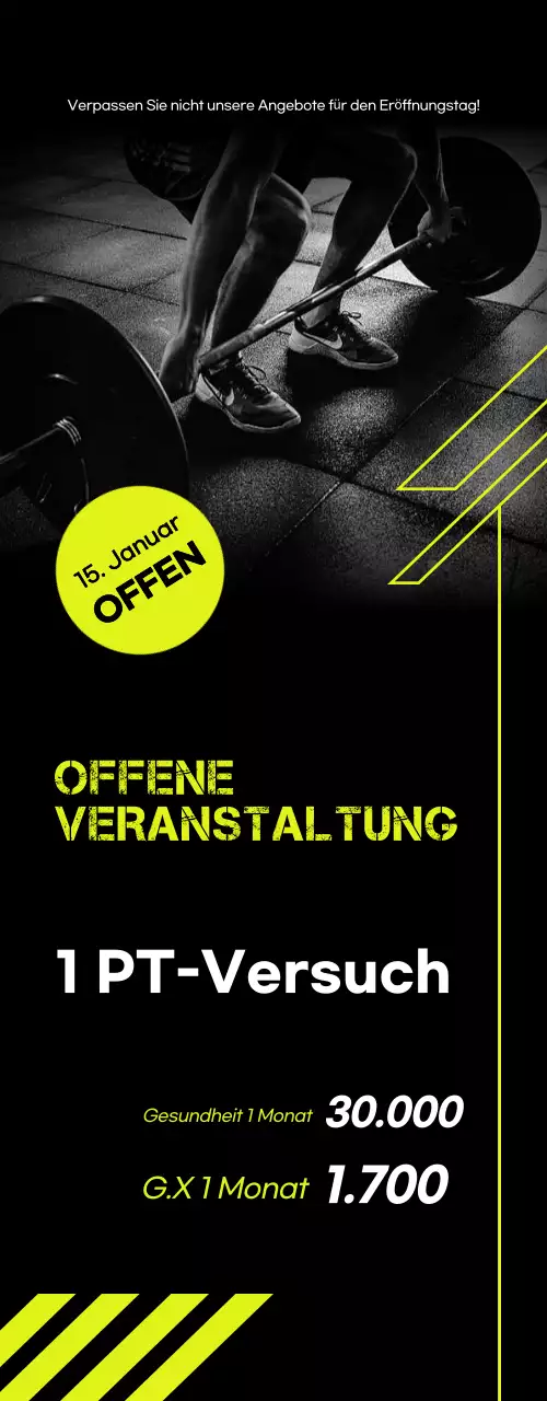 Black Modern Fitness Veranstaltungen
