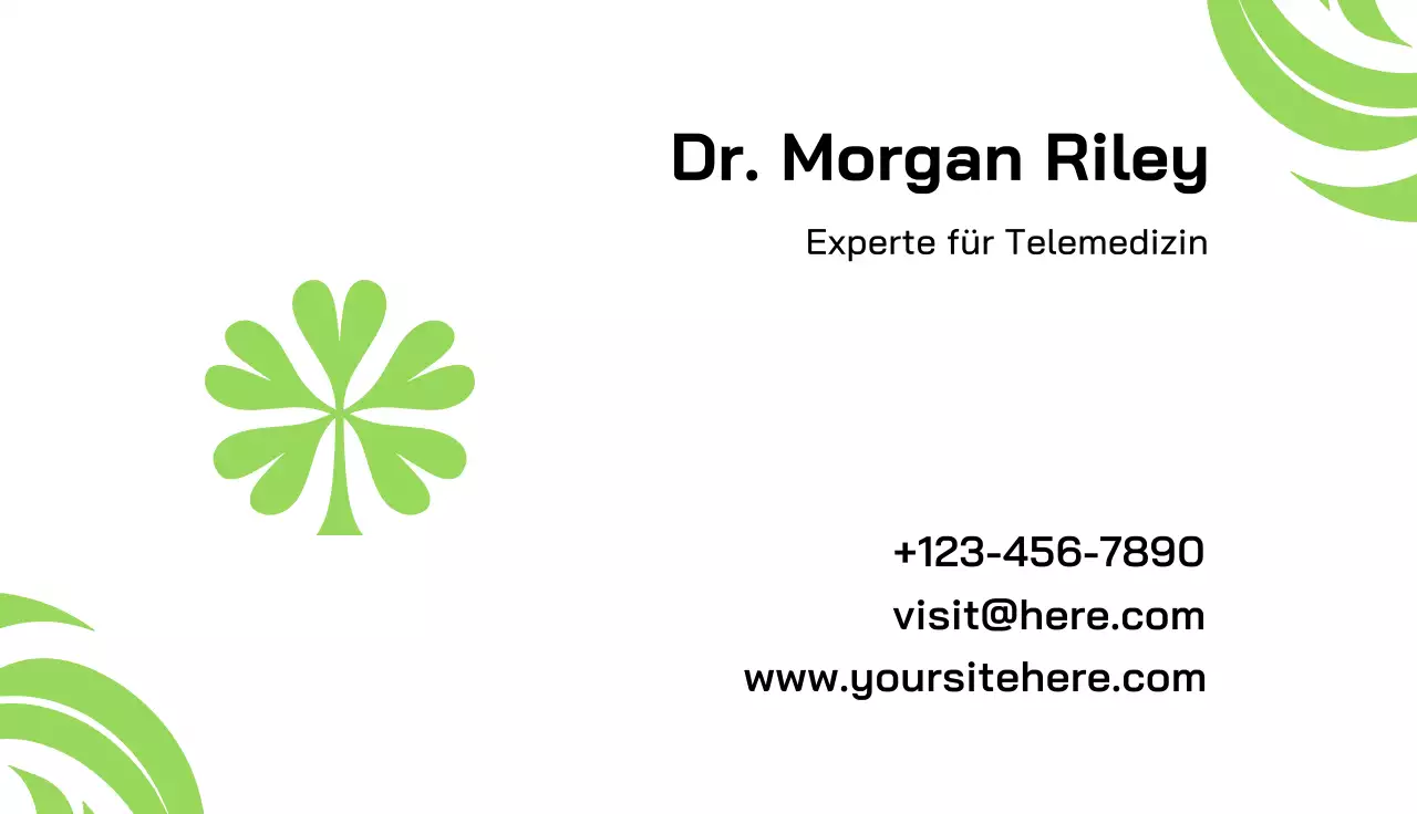 green clean telehealth visitenkarte