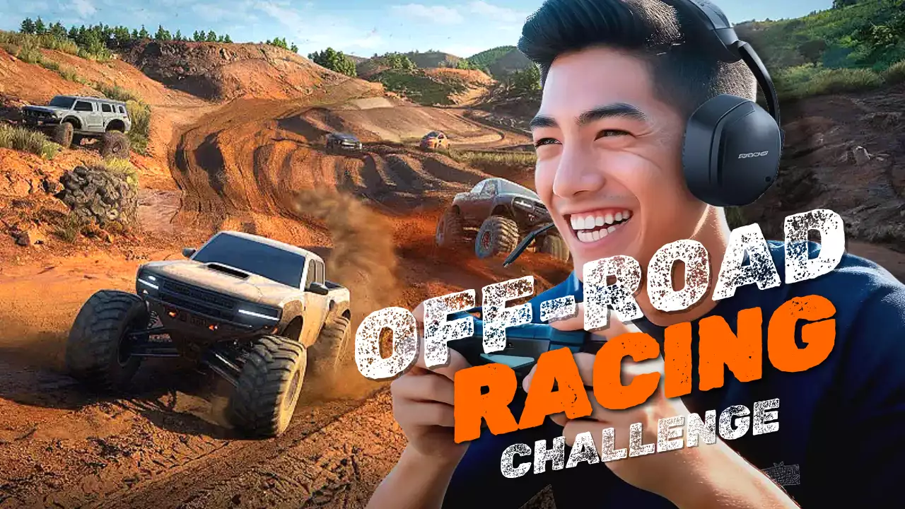 Orange Retro Racing Promotion YouTube Thumbnail