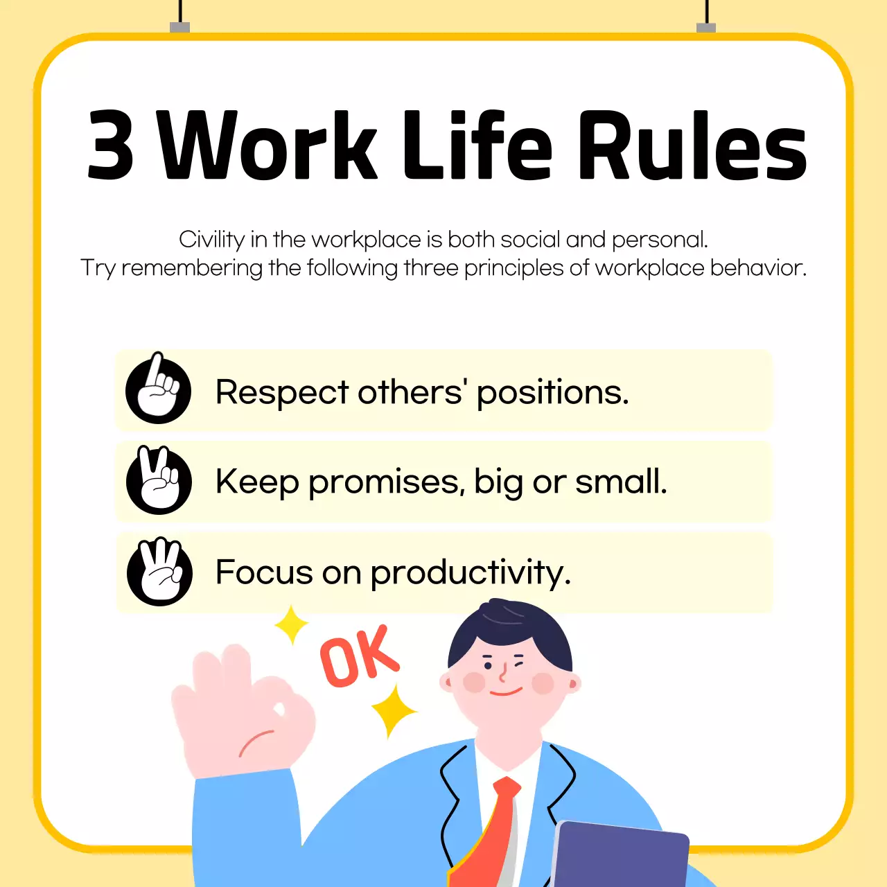 Blue Modern Workplace Guide Instagram Carousel