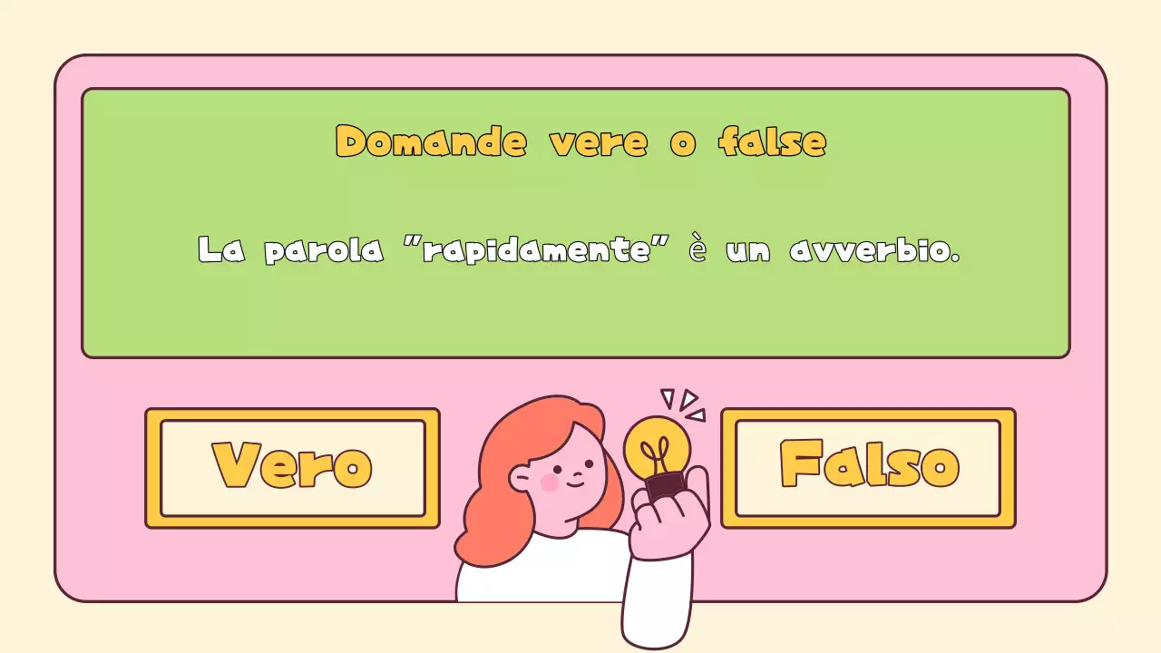 Layout giocoso dei quiz per la scuola elementare