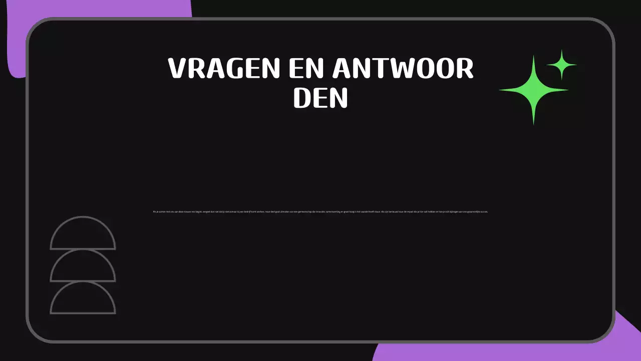 Zwart Paars Schattige Presentatie Nieuwe Werknemer Inwerken