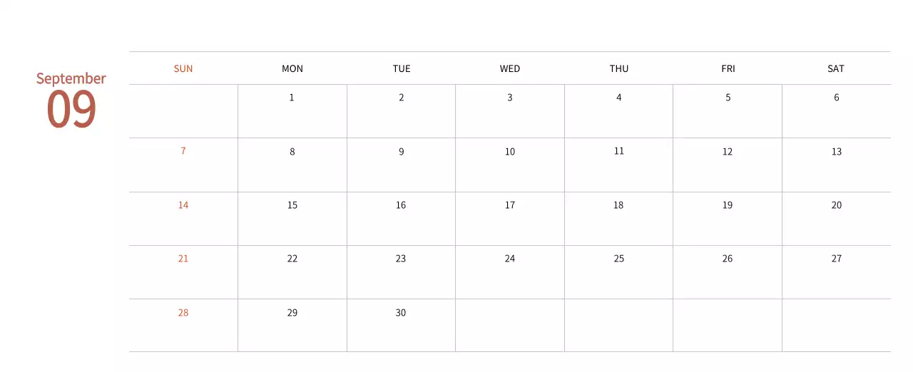 New Year's calendar with a warm, illustrated feel