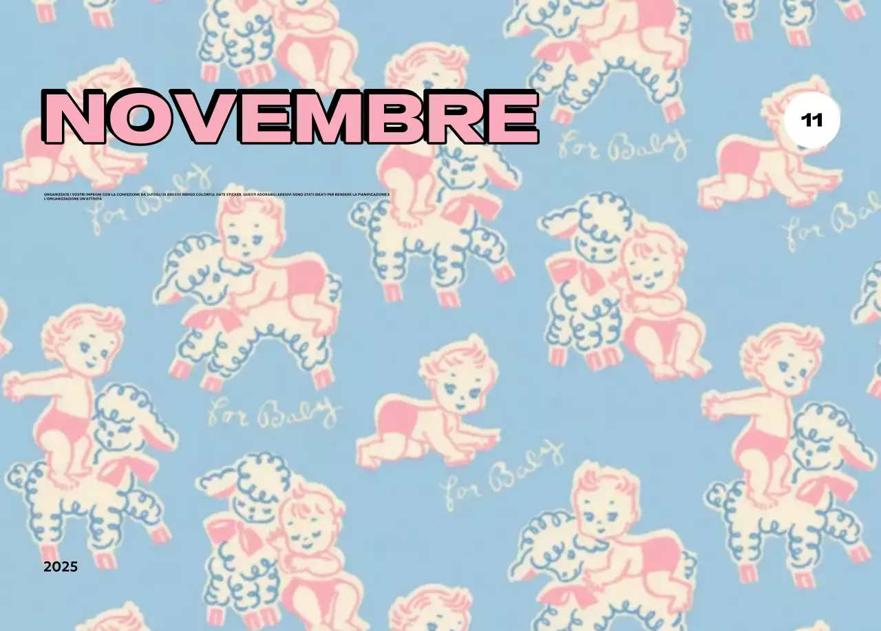 Calendari colorati con una varietà di illustrazioni retrò