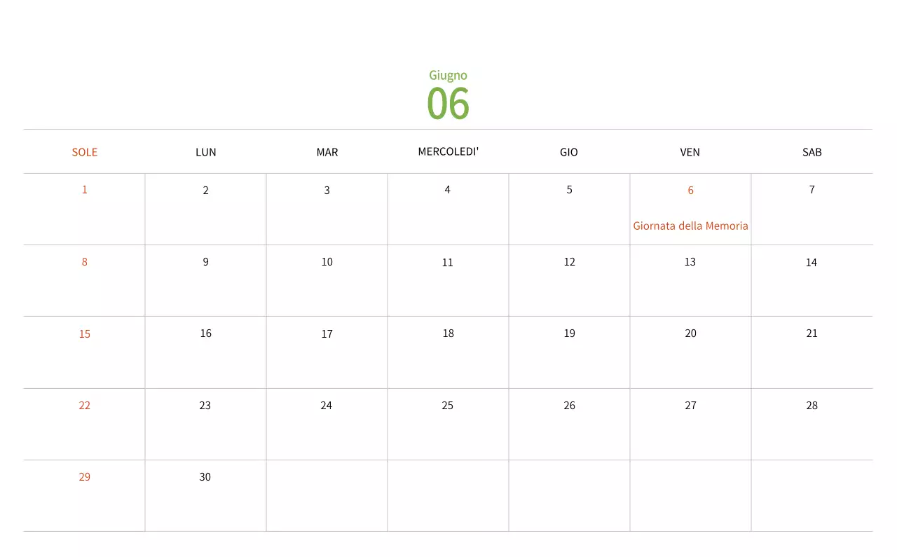 Calendario di Capodanno con una calda illustrazione