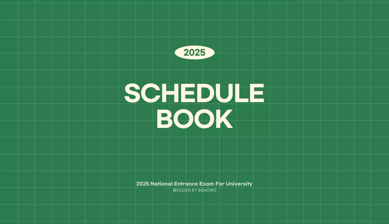 SAT D-Day Notepad Concept Wall Calendar in Green and Light Yellow