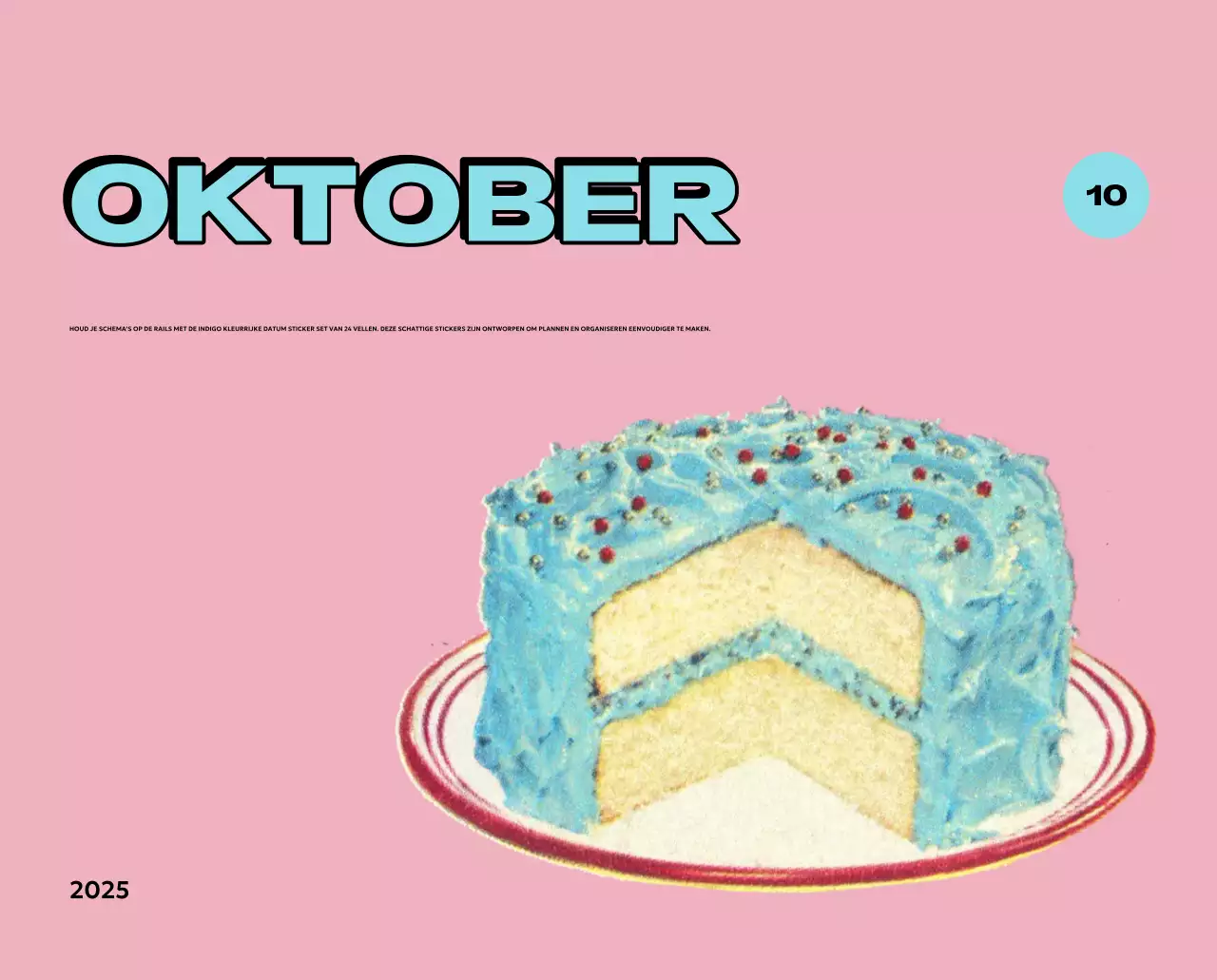 Kleurrijke kalenders met verschillende retro-illustraties