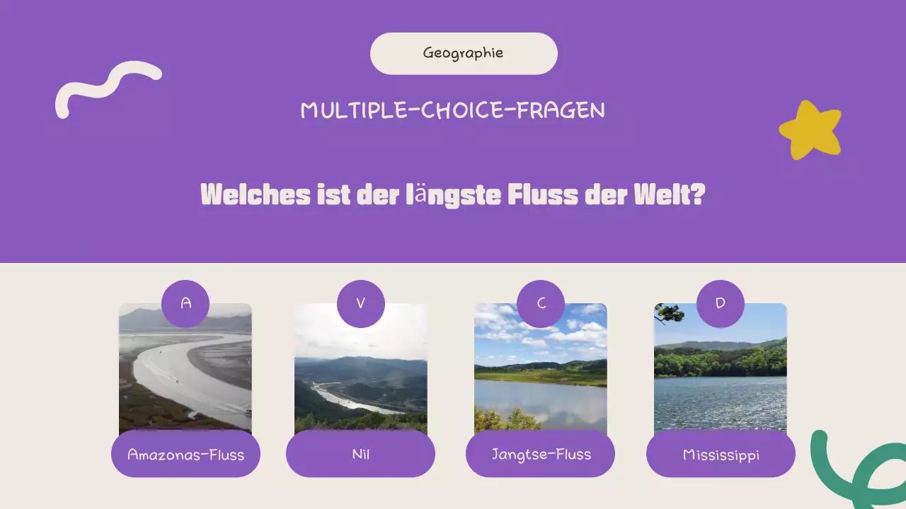 Bunte Spaß-Quiz-Ankündigung