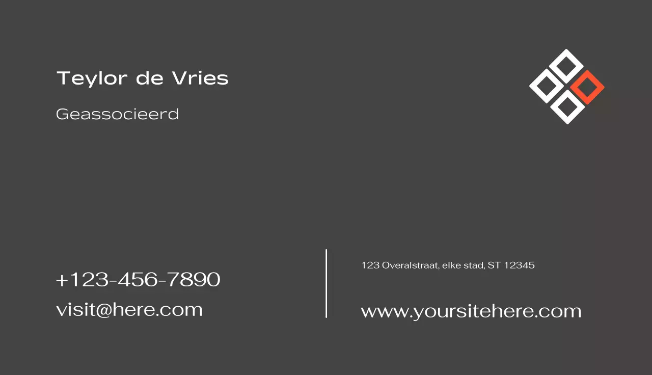 grijs modern visitekaartje