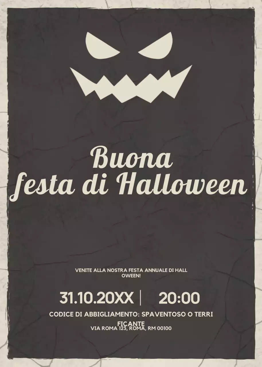 invito nero retrò per Halloween