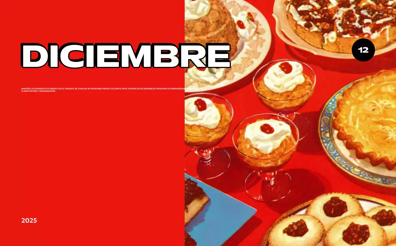 Coloridos calendarios con diversas ilustraciones retro