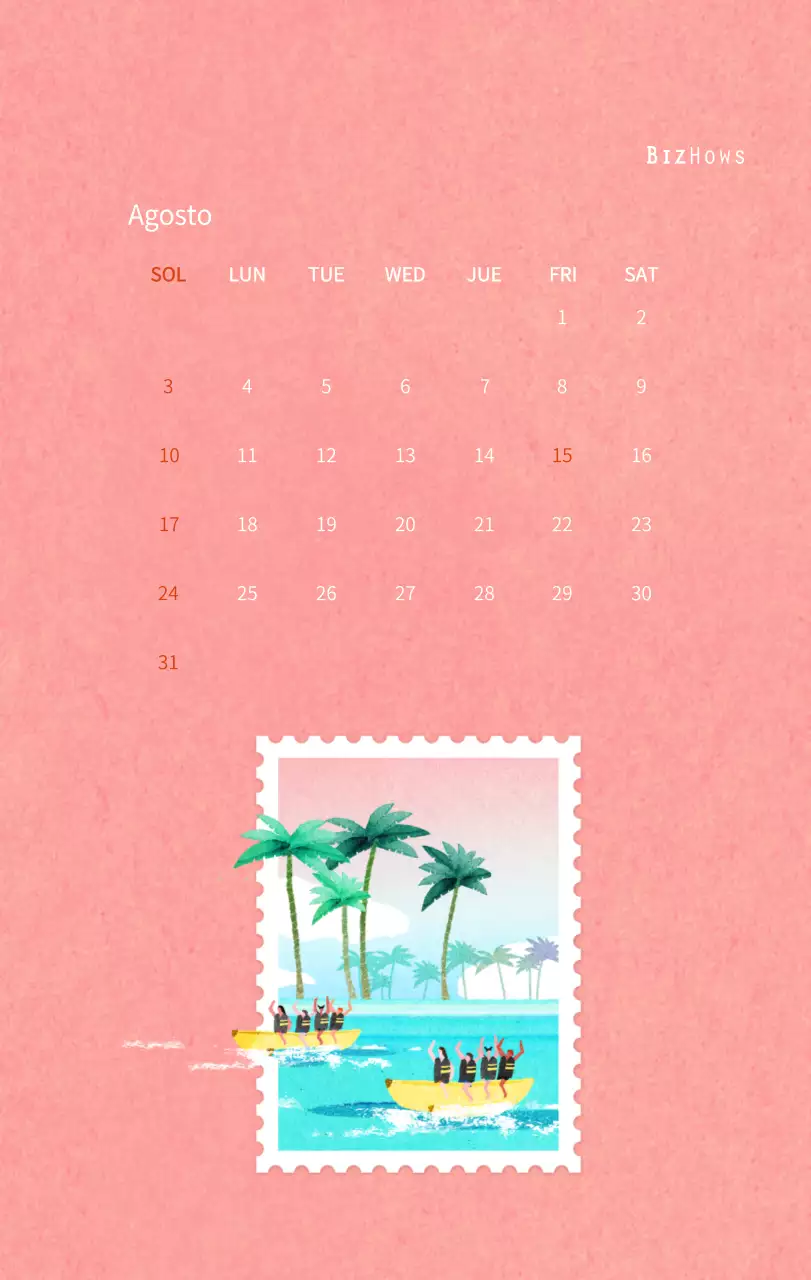 Calendario de Año Nuevo con cálidas ilustraciones