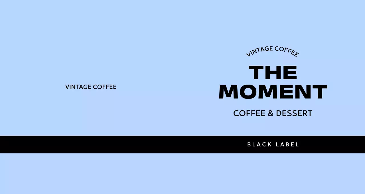 Promote a light blue vintage cafe