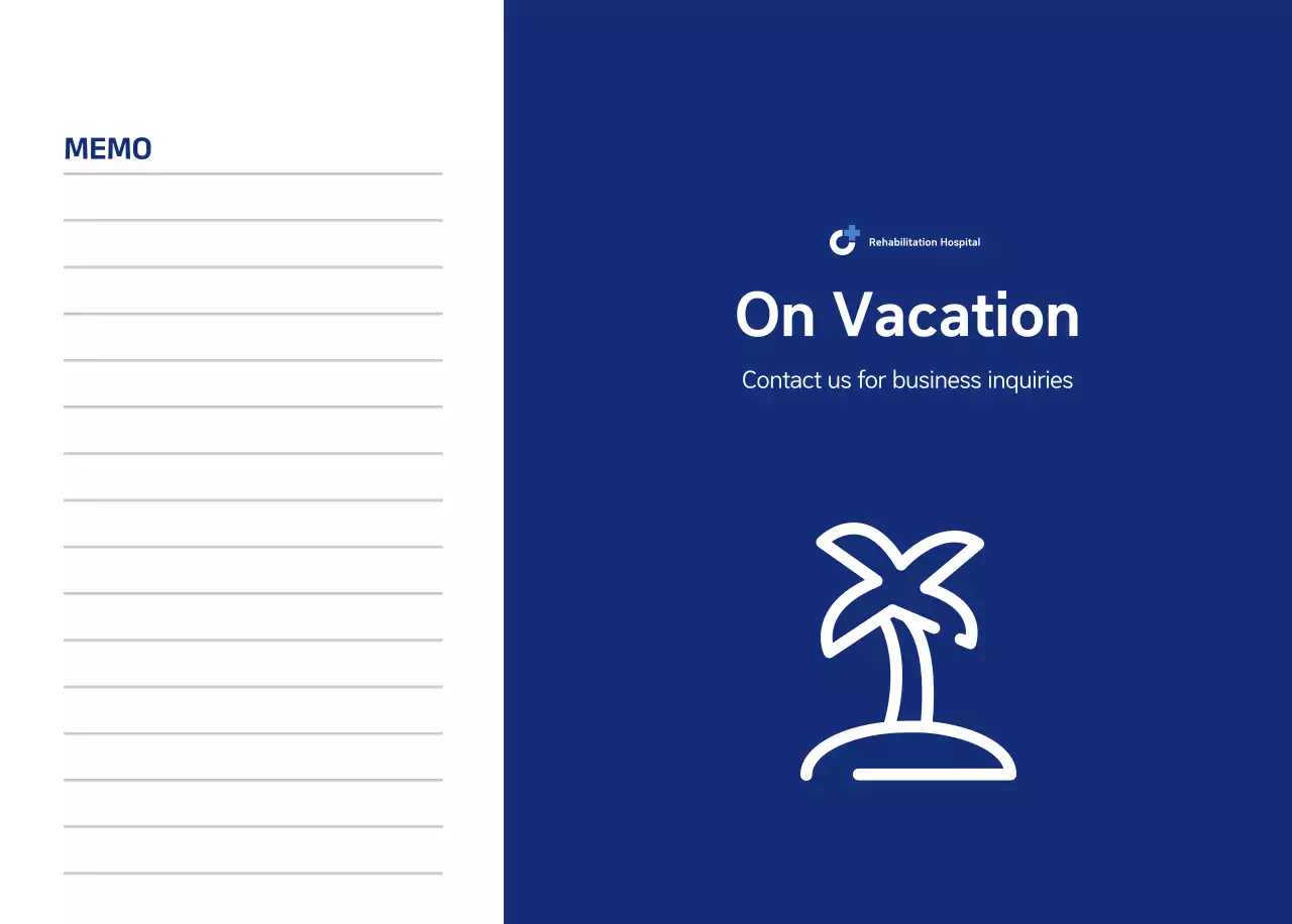 Simple calendar with blue, clean illustrations