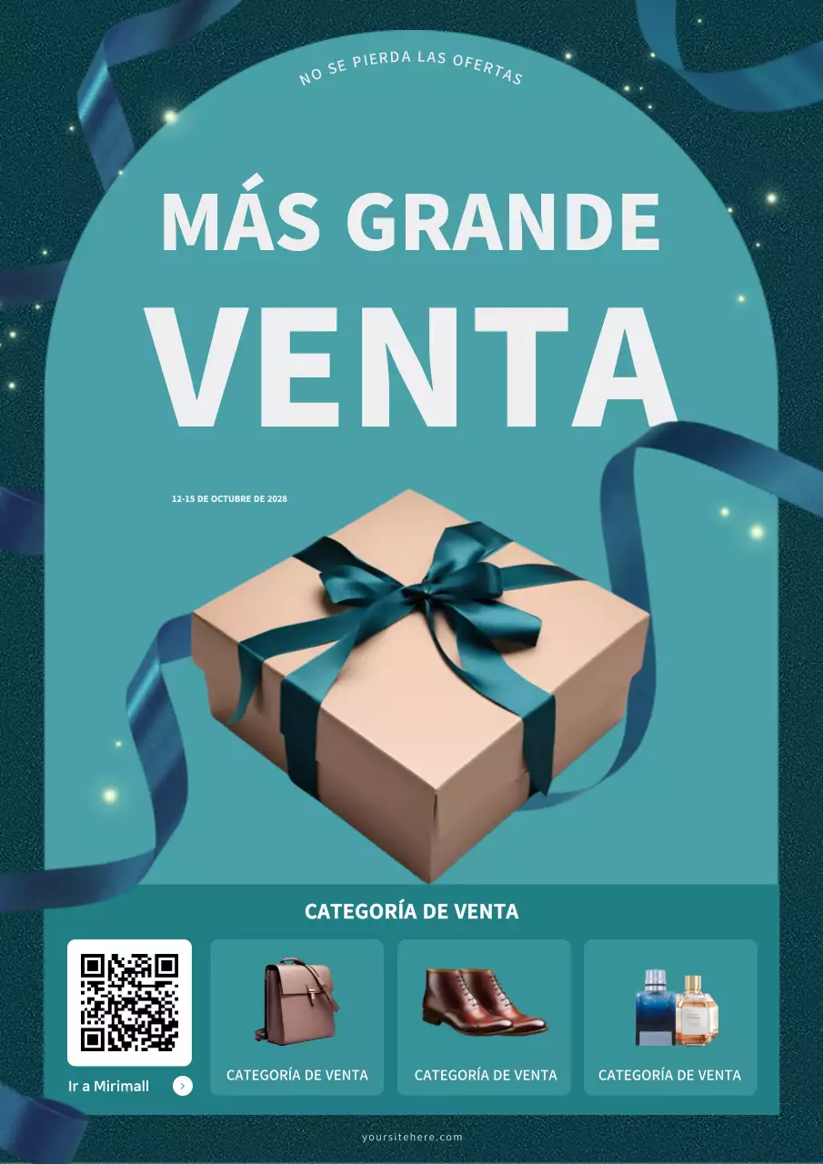 anuncio de venta teal modern