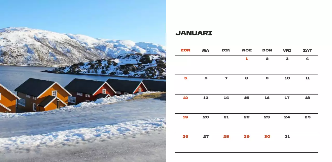 Hemels schone kalender