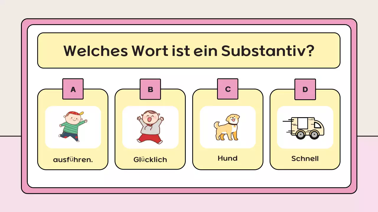 rosa verspieltes Quiz Lernmaterial