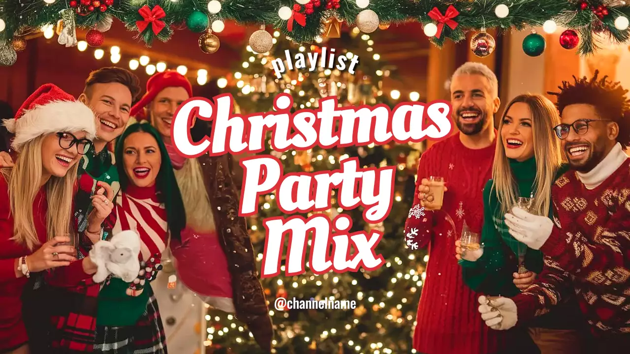 Red Traditional Christmas Playlist YouTube Thumbnail