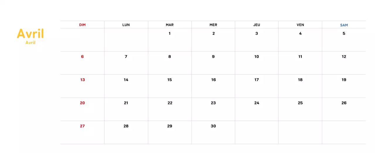 Calendrier du Nouvel An avec illustrations chaleureuses