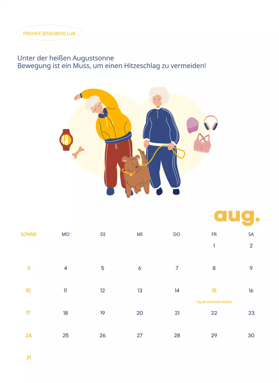 Geschäftskalender mit niedlichen Illustrationen