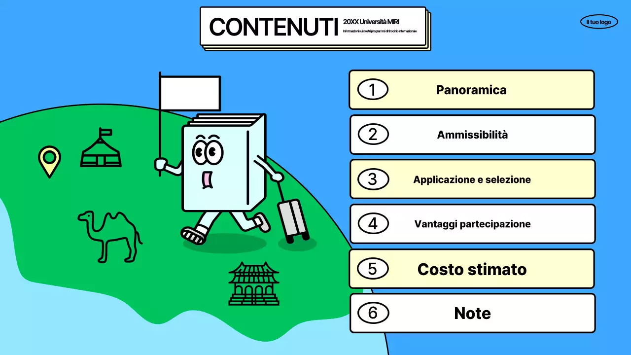 Programmi di studio all'estero blu