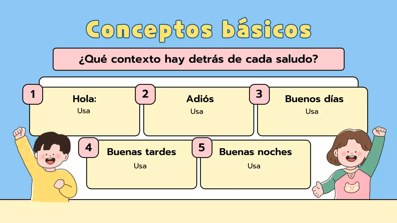 Presentación de lecciones lúdicas para primaria