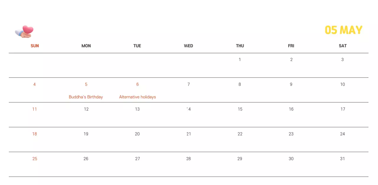 A holiday hospital with health and family themed illustrations and colorful accents