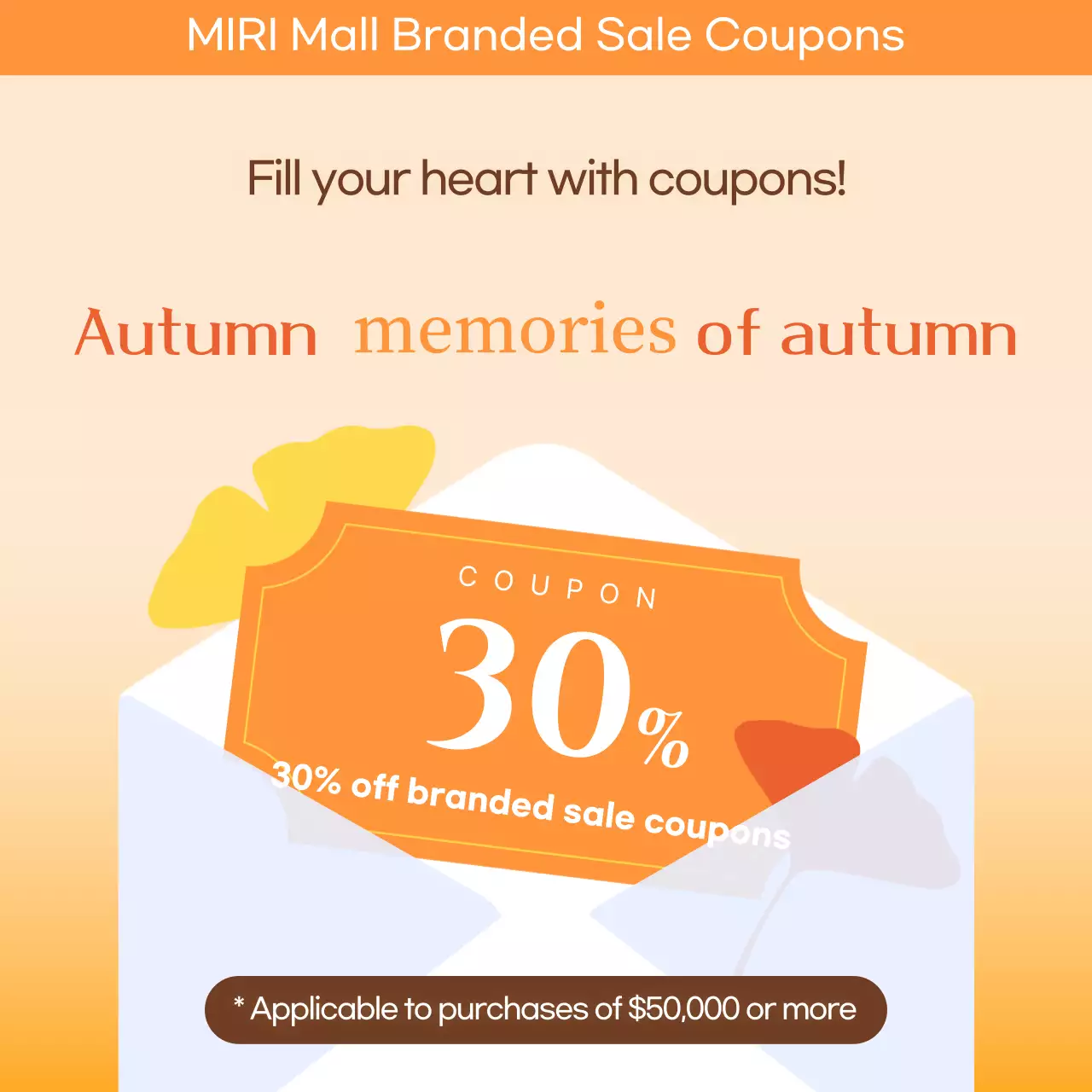 Carrossel de promoção de outono da moda laranja no Instagram