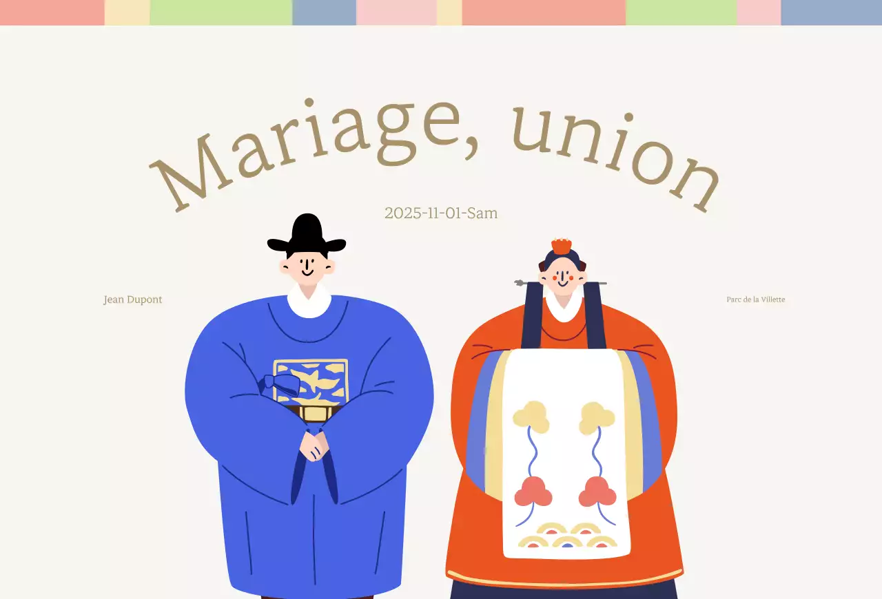 Invitations de mariage traditionnelles, mignonnes et propres