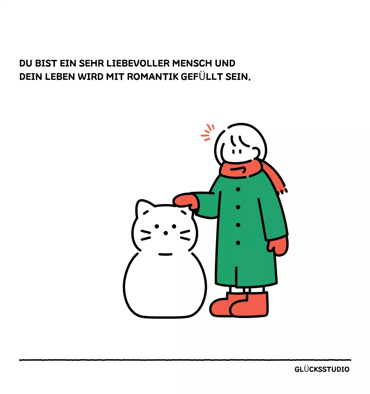 Illustrierter Kalender mit schönem Linienstil