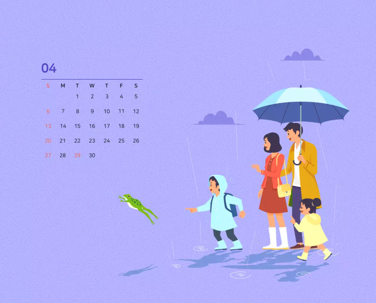 様々な色の家族イラストのコンセプト