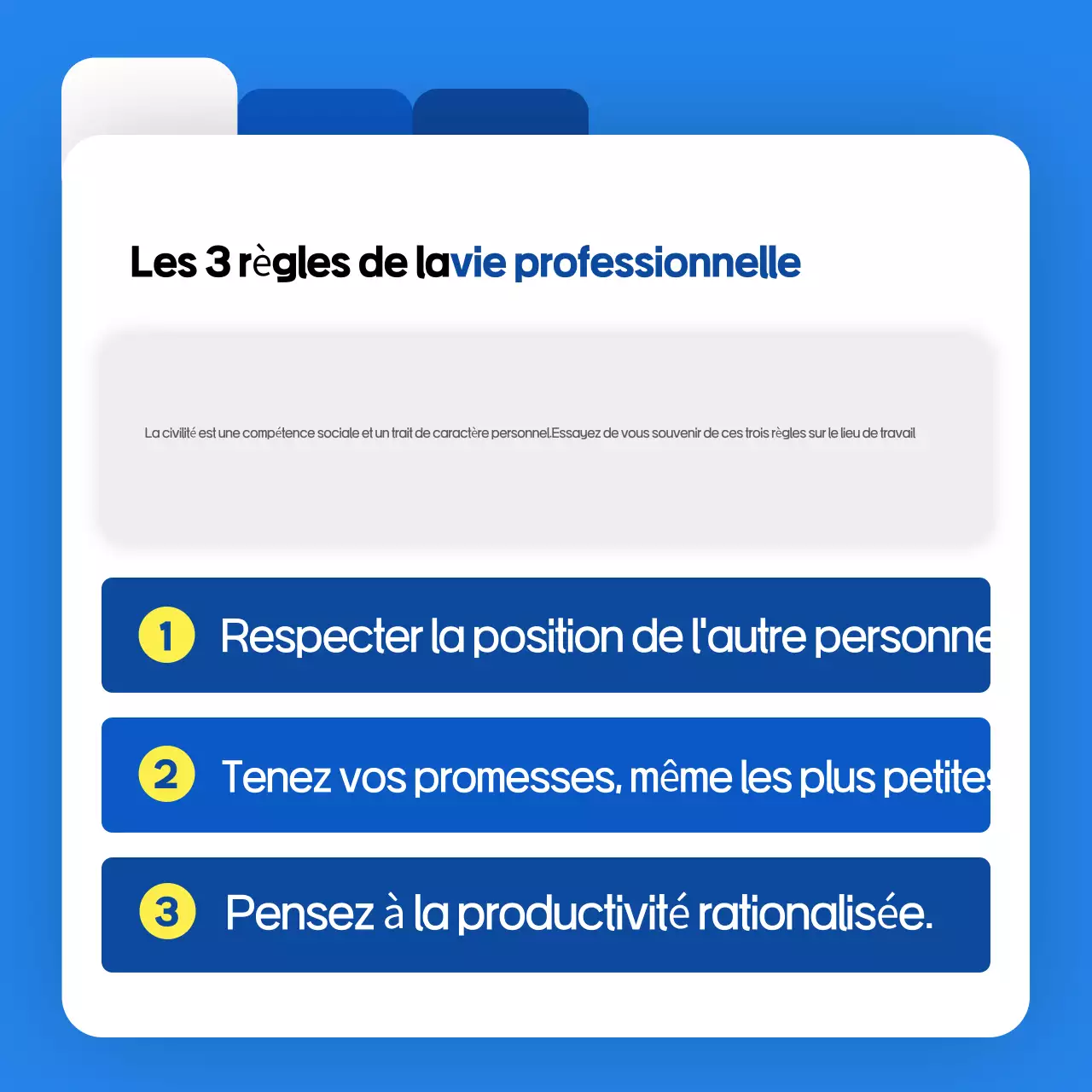 Ressources de formation aux bonnes manières sur le lieu de travail