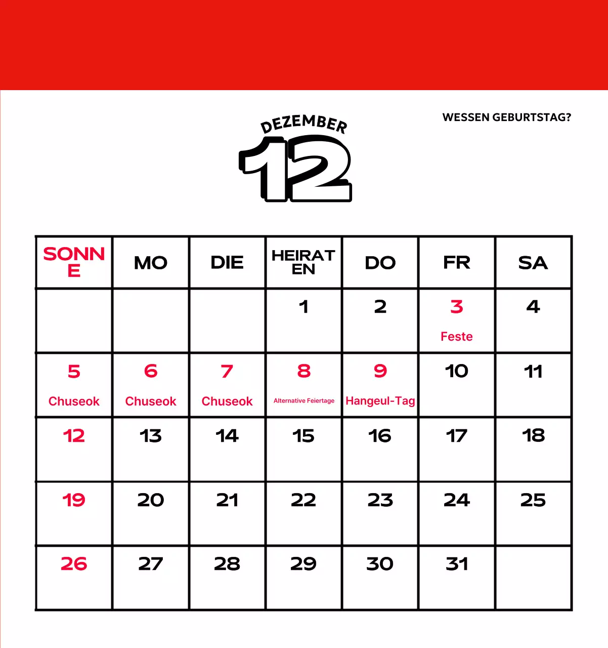 Bunte Kalender mit einer Vielzahl von Retro-Illustrationen