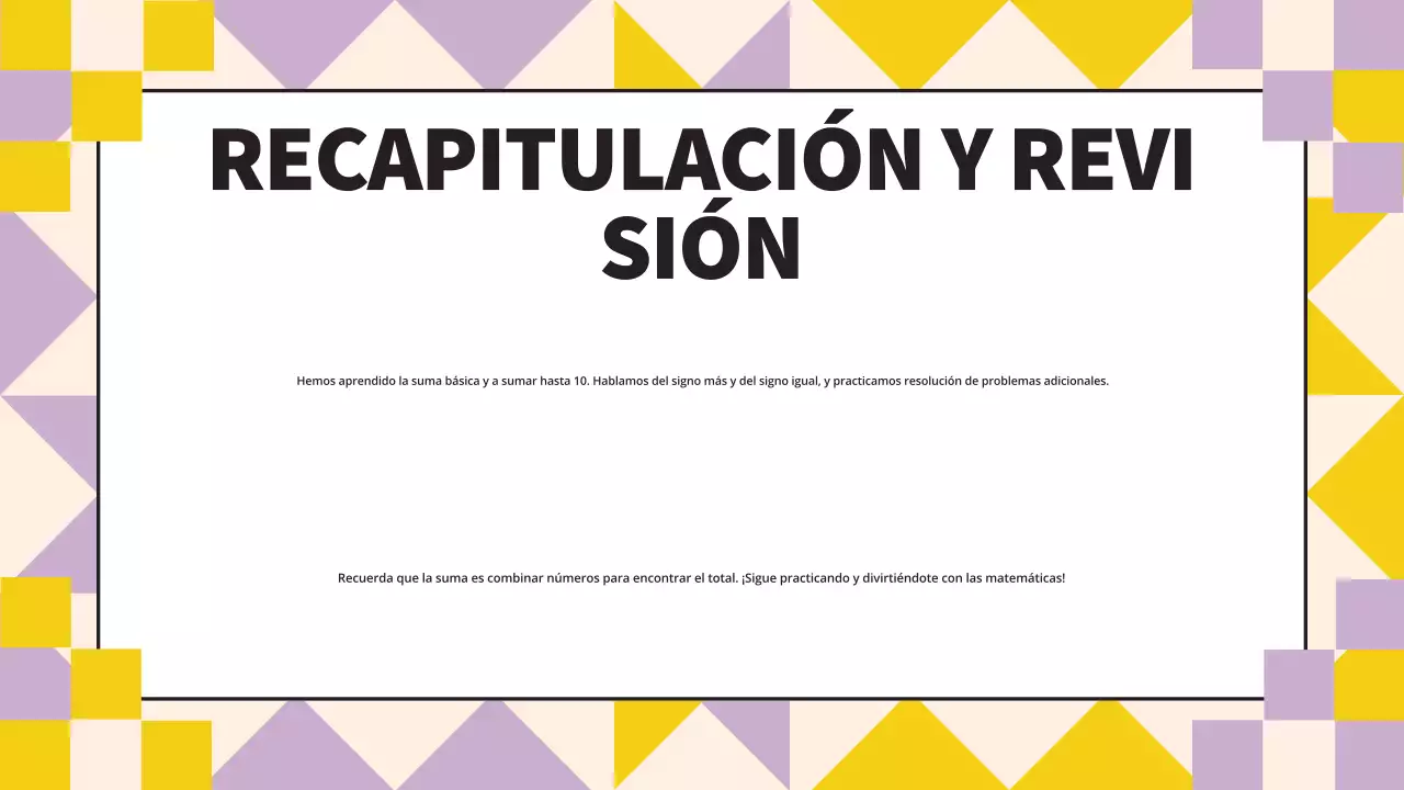 Materiales sencillos y coloridos para la clase de matemáticas