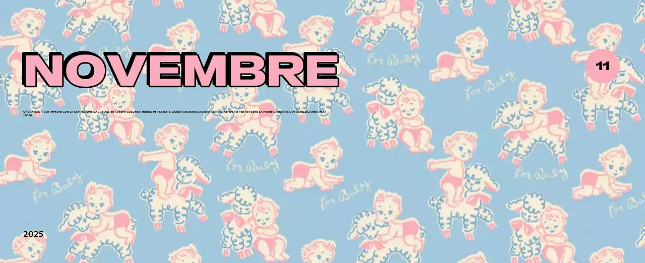 Calendari colorati con una varietà di illustrazioni retrò