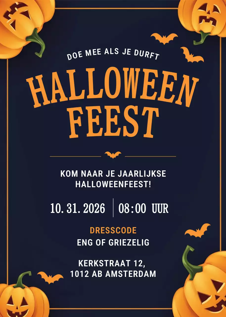 Marine Retro Halloween Uitnodiging