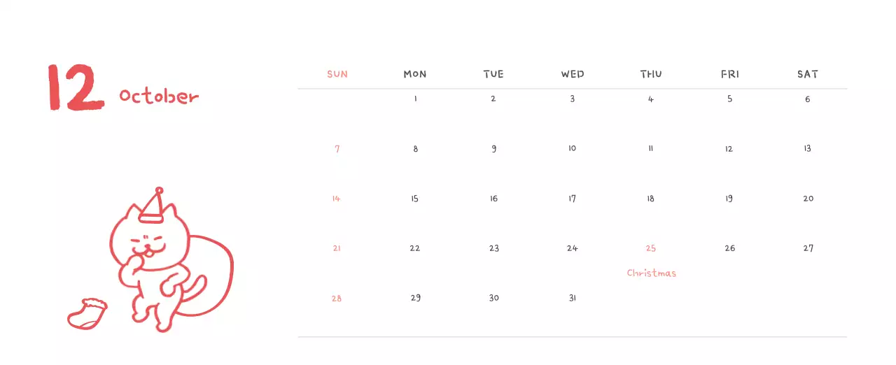 Ivory Cozy Daily Calendar