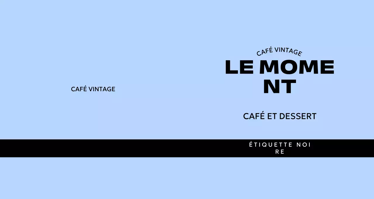 Promouvoir un café vintage bleu clair