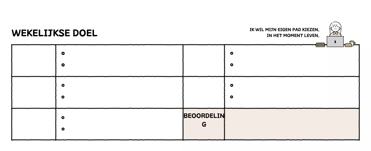 Geïllustreerde kalender met een mooie lijnstijl