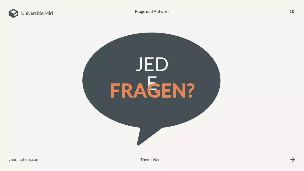 orange modern Projektübersicht Präsentation