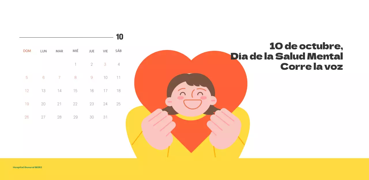 Un hospital festivo con ilustraciones de temática sanitaria y familiar y acentos de color